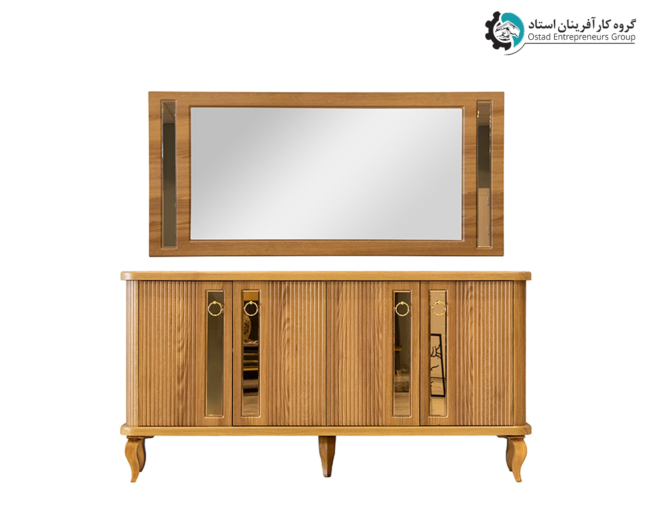 مرآة ووحدة كونسول طراز غزل