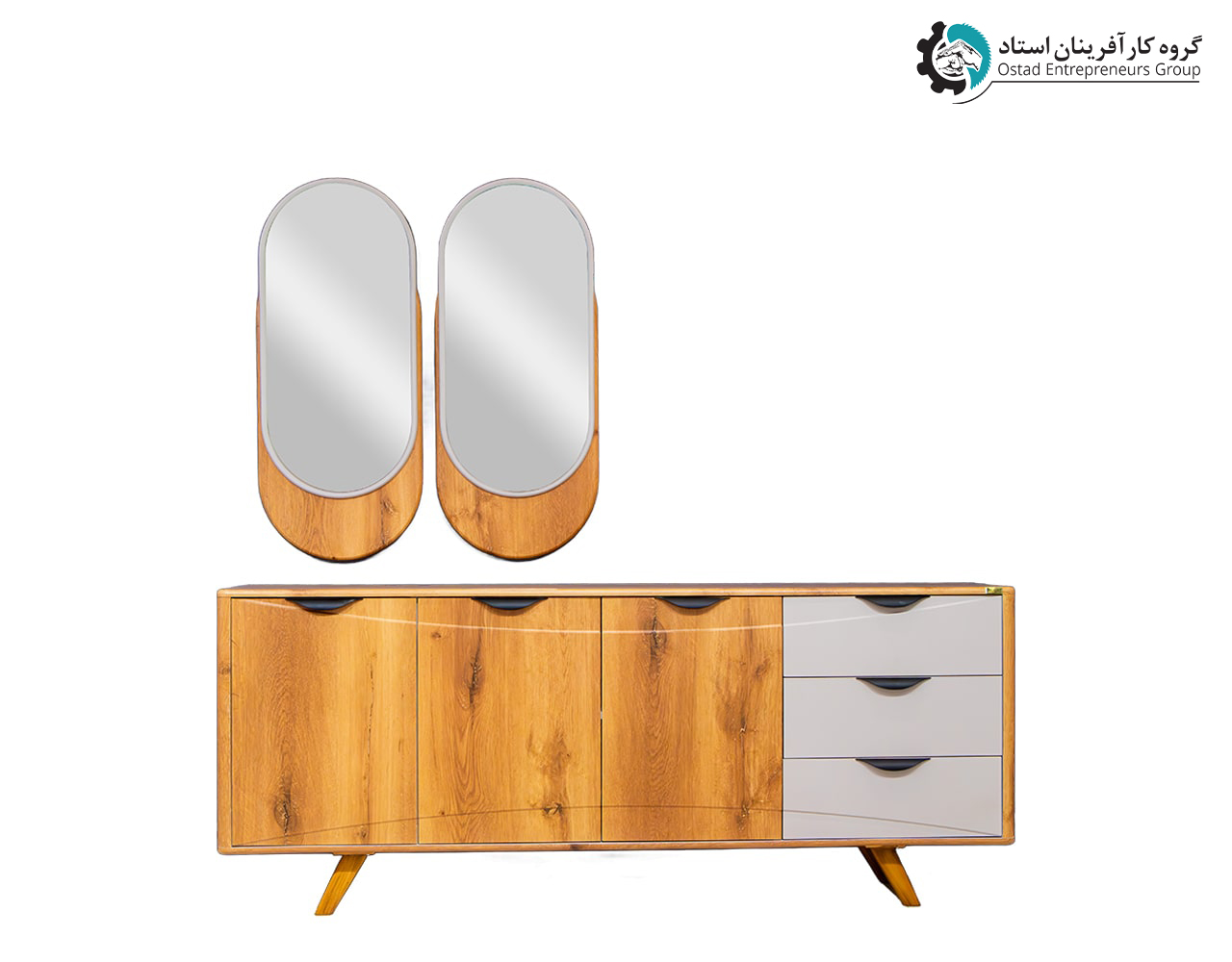 مرآة ووحدة كونسول طراز بيانسيه