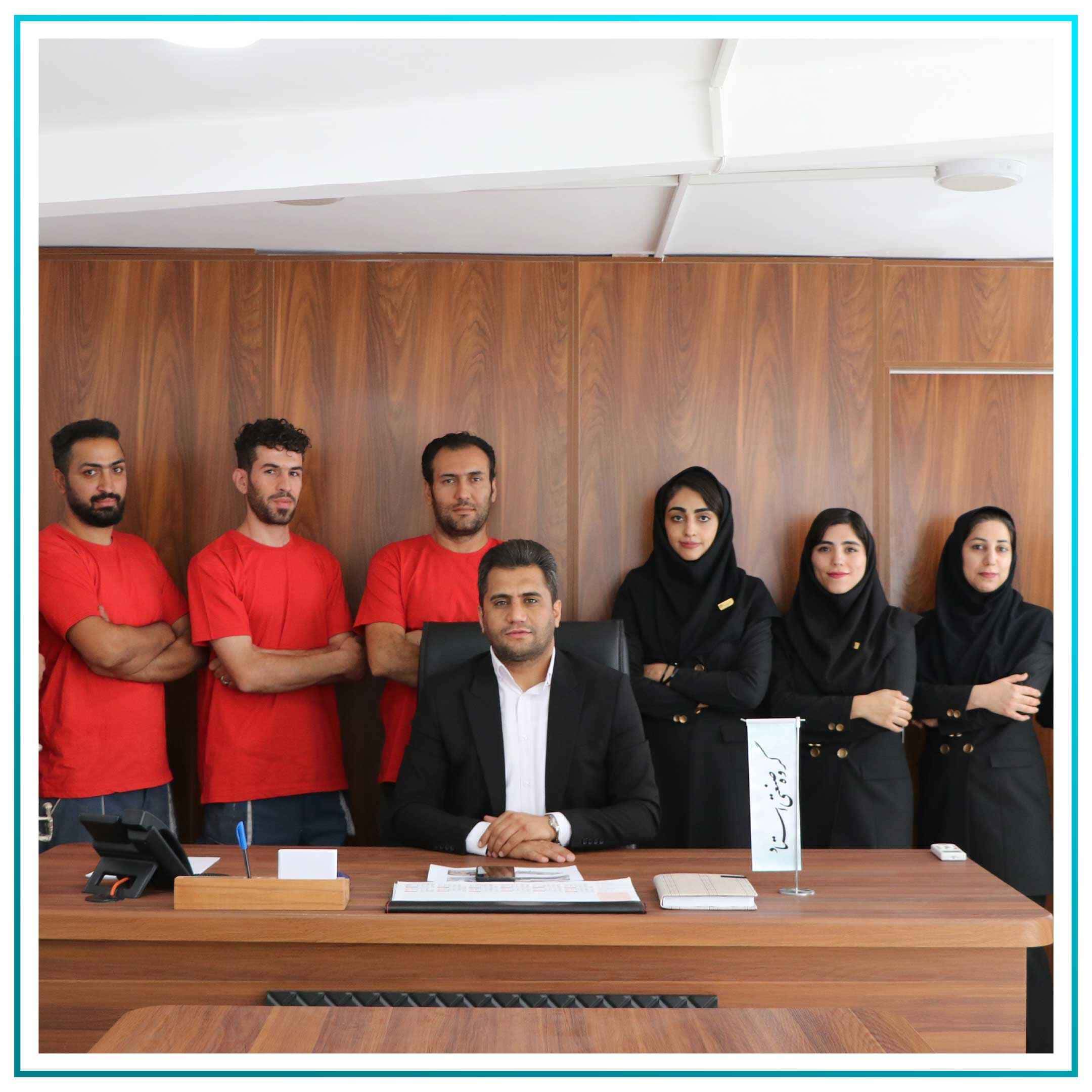 Professors meeting with staff