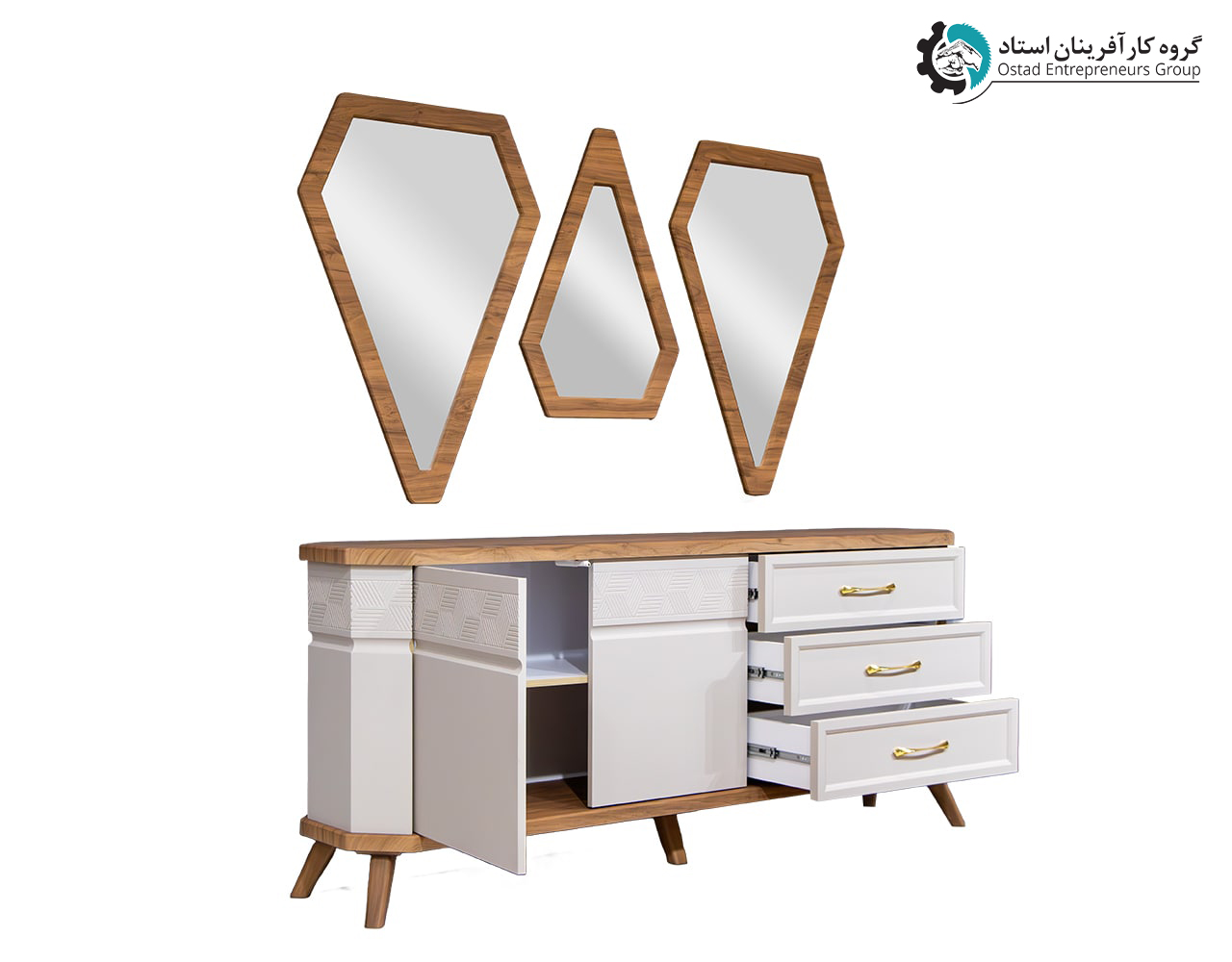 Delvan Mirror and Console