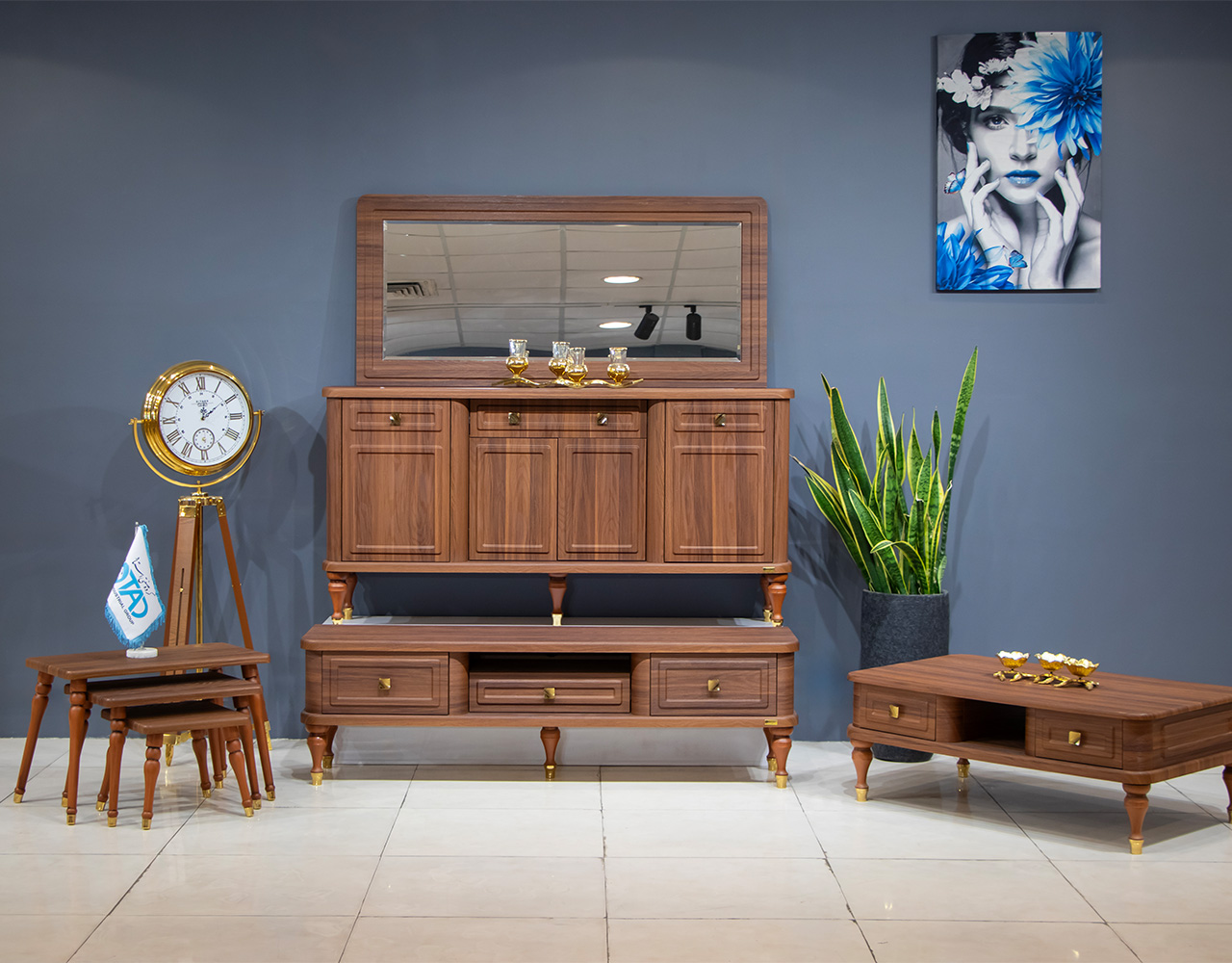 ست کامل آینه کنسول مدل آرتمیس